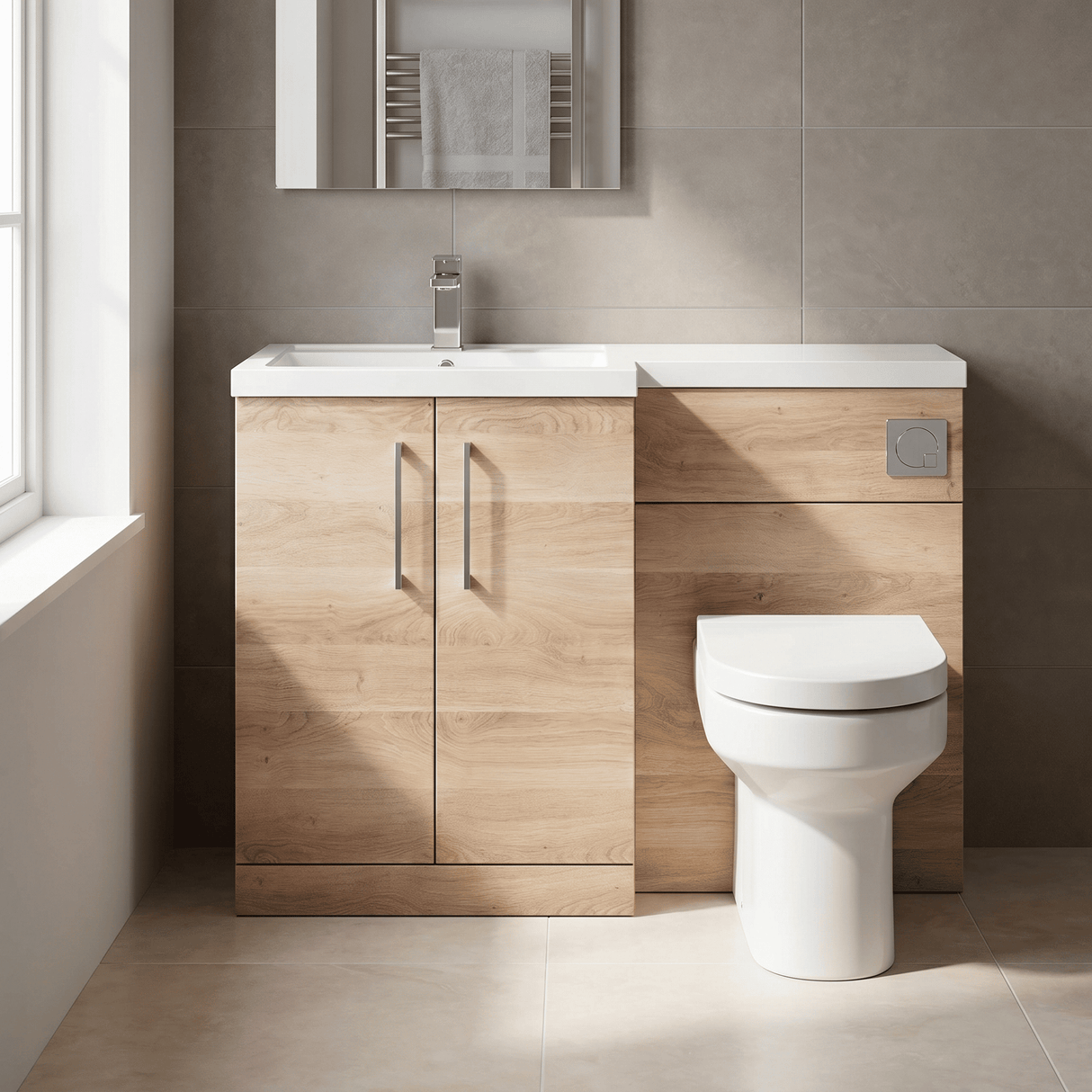 [BFZLE011] Bramshall Vanity Unit Bundle, Choice of Orientation and Colour - Lifestyle 1