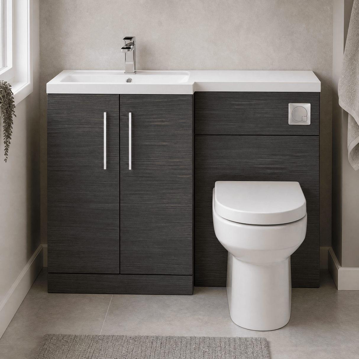 [BFZLE013] Bramshall Vanity Unit Bundle, Choice of Orientation and Colour - Lifestyle 1