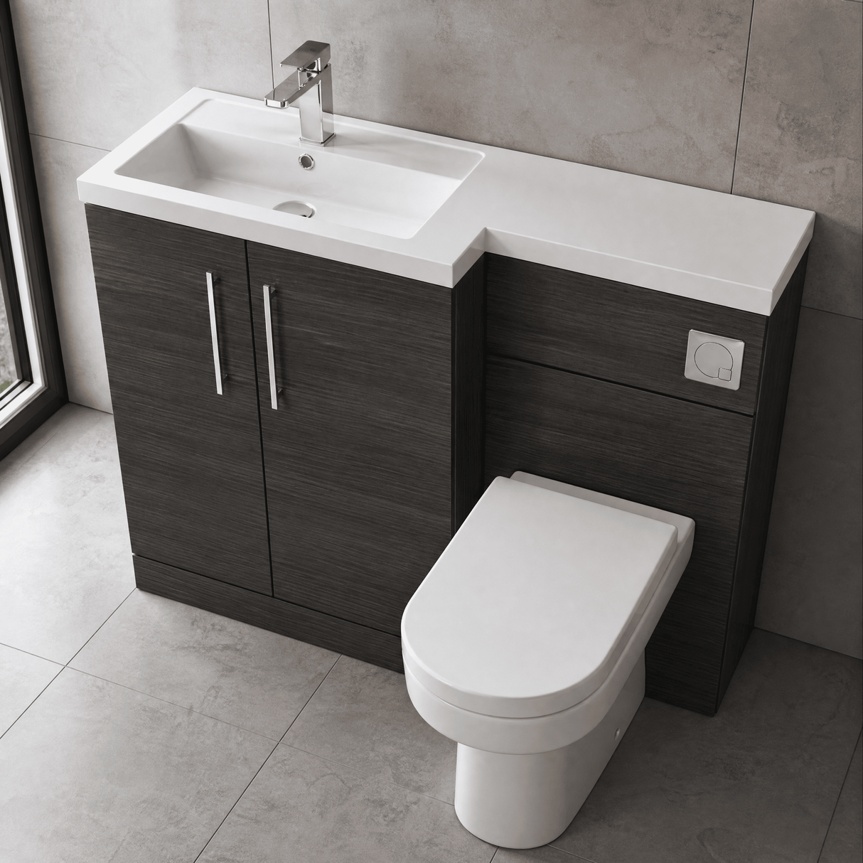 [BFZLE013] Bramshall Vanity Unit Bundle, Choice of Orientation and Colour - Lifestyle 2