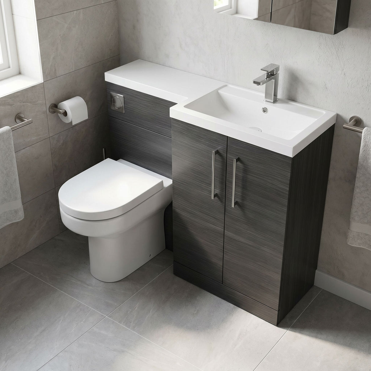 [BFZLE014] Bramshall Vanity Unit Bundle, Choice of Orientation and Colour - Lifestyle 2