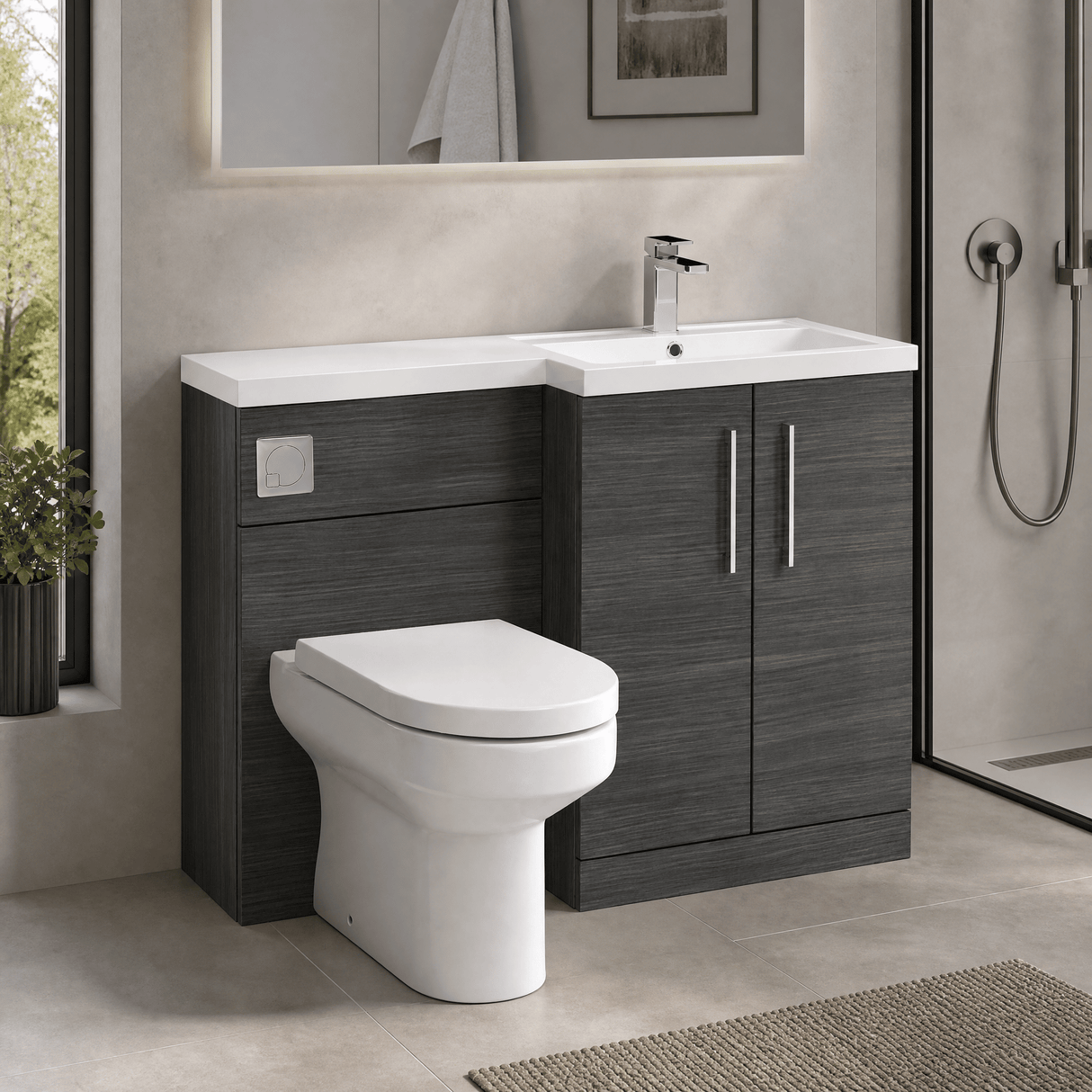 [BFZLE014] Bramshall Vanity Unit Bundle, Choice of Orientation and Colour - Lifestyle 3