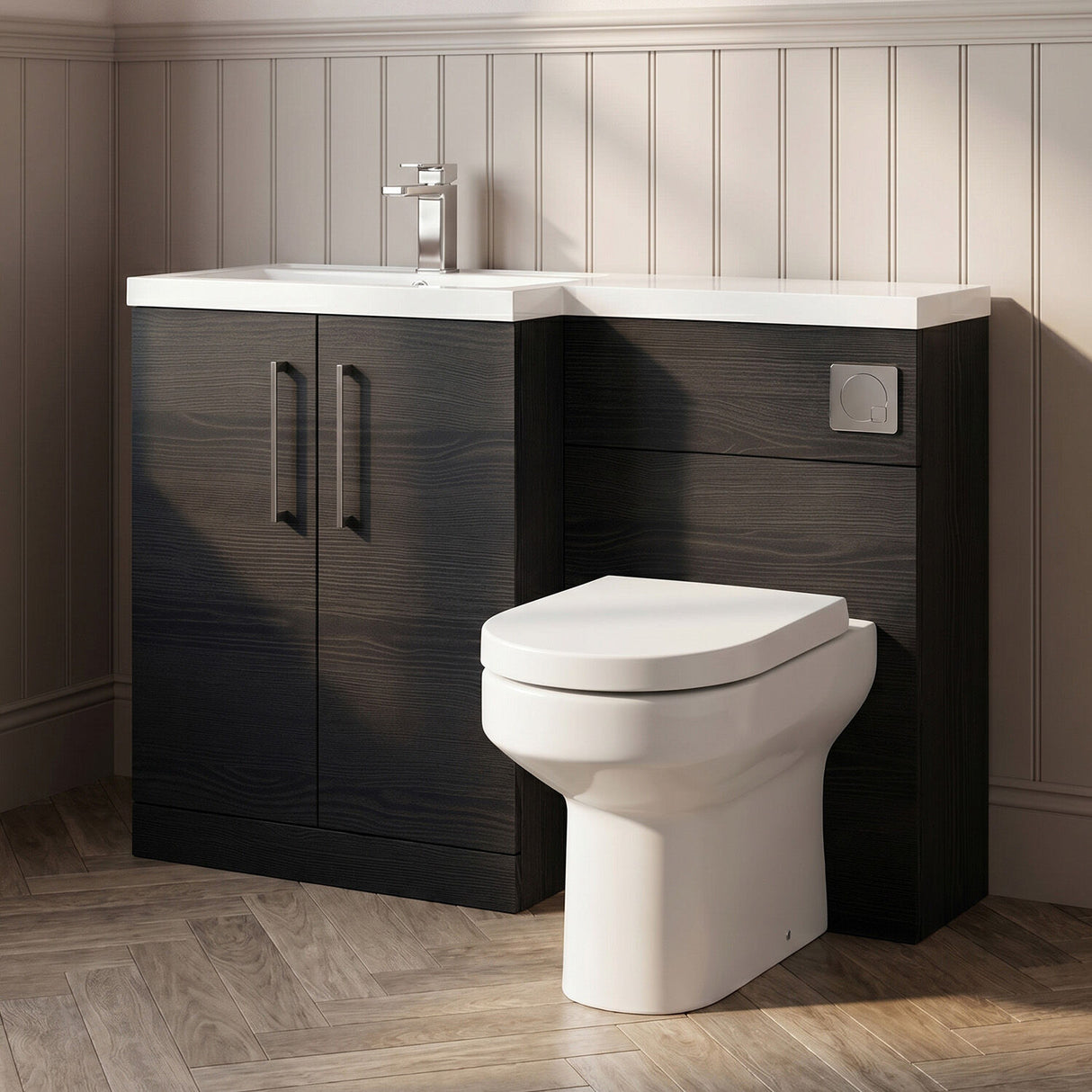 [BFZLE015] Bramshall Vanity Unit Bundle, Choice of Orientation and Colour - Silo