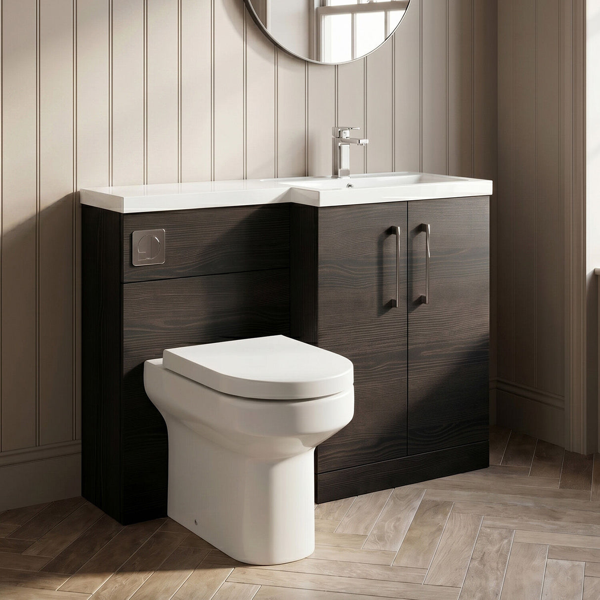 [BFZLE016] Bramshall Vanity Unit Bundle, Choice of Orientation and Colour - Silo