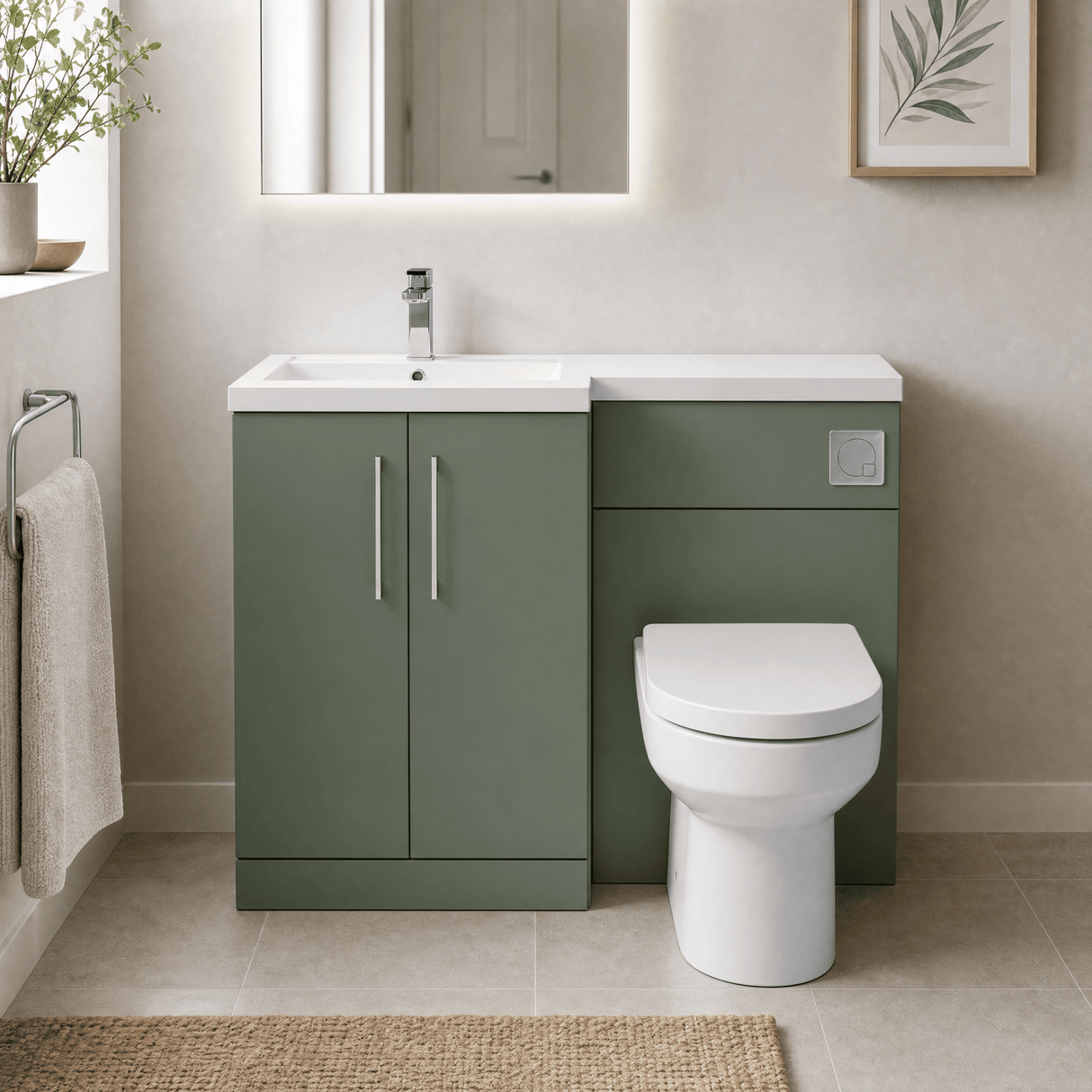 [BFZLE017] Bramshall Vanity Unit Bundle, Choice of Orientation and Colour - Lifestyle 1