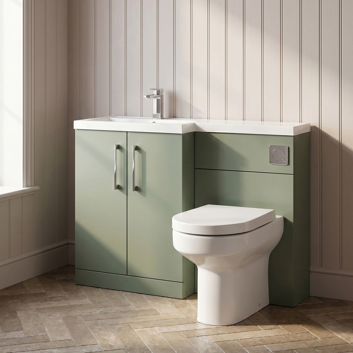 [BFZLE017] Bramshall Vanity Unit Bundle, Choice of Orientation and Colour - Silo