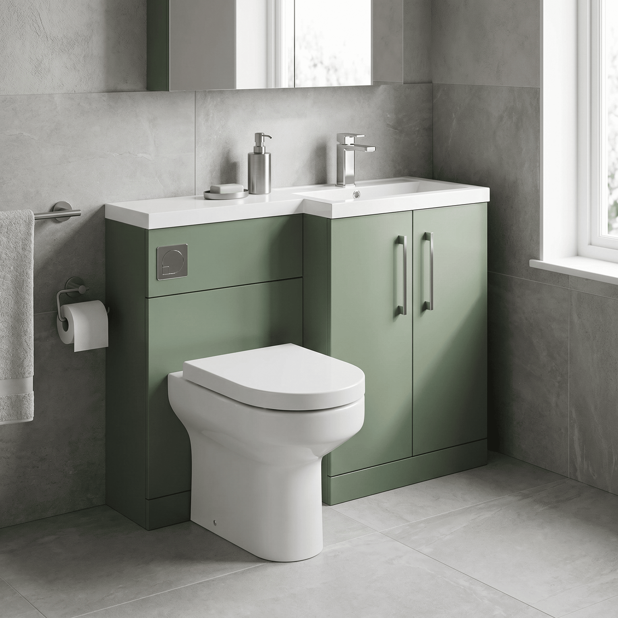 [BFZLE018] Bramshall Vanity Unit Bundle, Choice of Orientation and Colour - Lifestyle 1