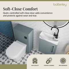 Winshill Wall Hung Cloakroom Bundle - Vanity, WC Unit, Toilet & Tap