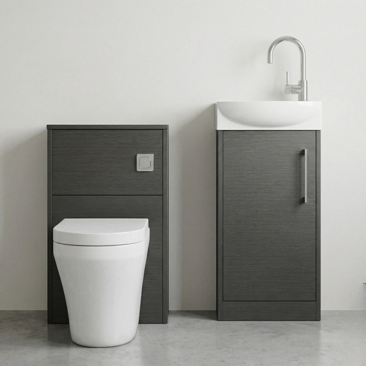 [BFZPW014] Winshill Floor Standing Cloakroom Bundle, Vanity, WC Unit, Toilet & Tap - Silo