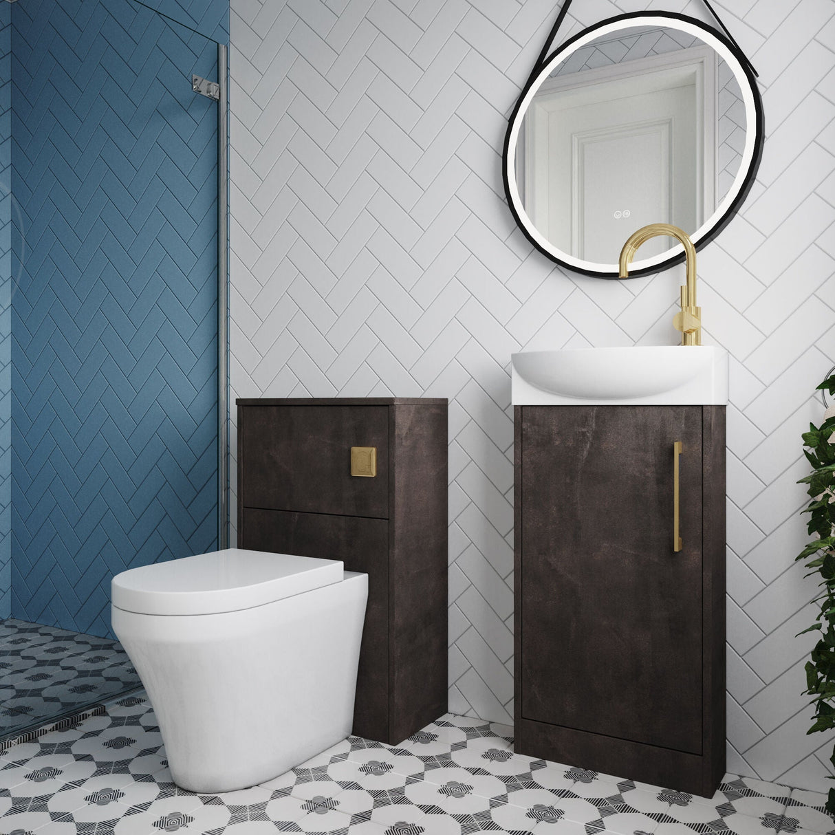 [BFZPW015] Winshill Floor Standing Cloakroom Bundle, Vanity, WC Unit, Toilet & Tap - Lifestyle 3