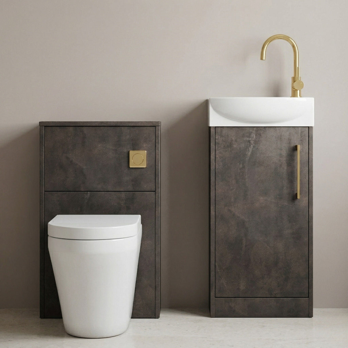 [BFZPW015] Winshill Floor Standing Cloakroom Bundle, Vanity, WC Unit, Toilet & Tap - Silo