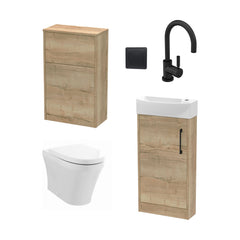 [BFZPW016] Winshill Floor Standing Cloakroom Bundle, Vanity, WC Unit, Toilet & Tap - Cutout