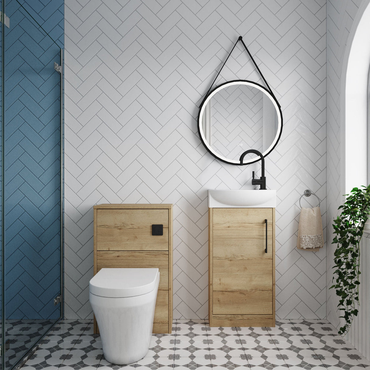 [BFZPW016] Winshill Floor Standing Cloakroom Bundle, Vanity, WC Unit, Toilet & Tap - Lifestyle 1