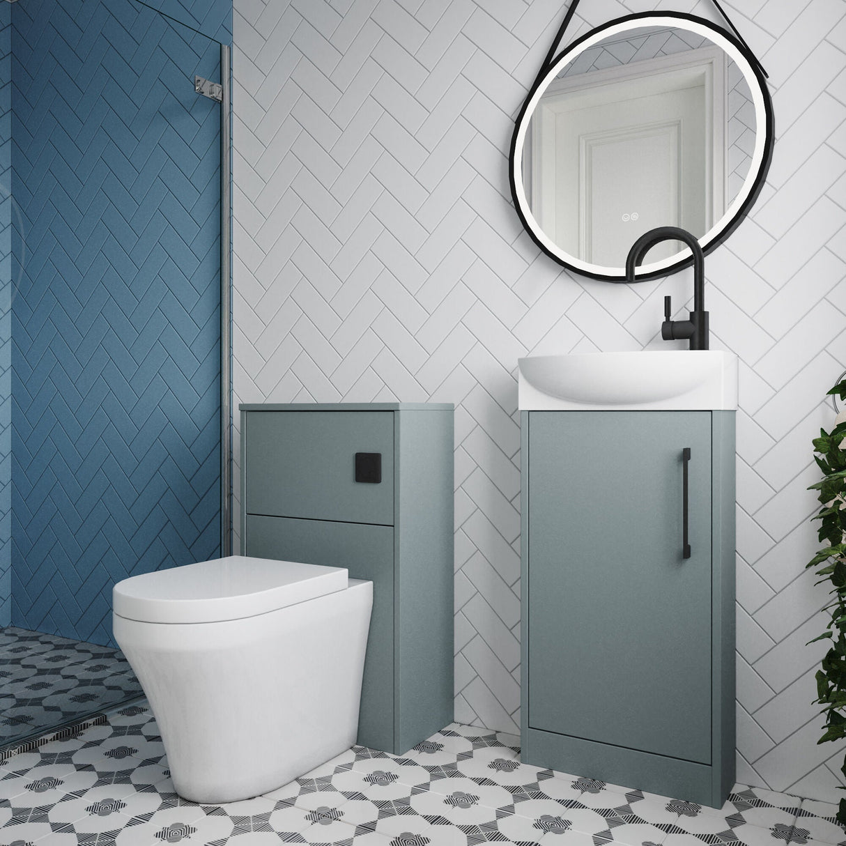 [BFZPW017] Winshill Floor Standing Cloakroom Bundle, Vanity, WC Unit, Toilet & Tap - Lifestyle 3