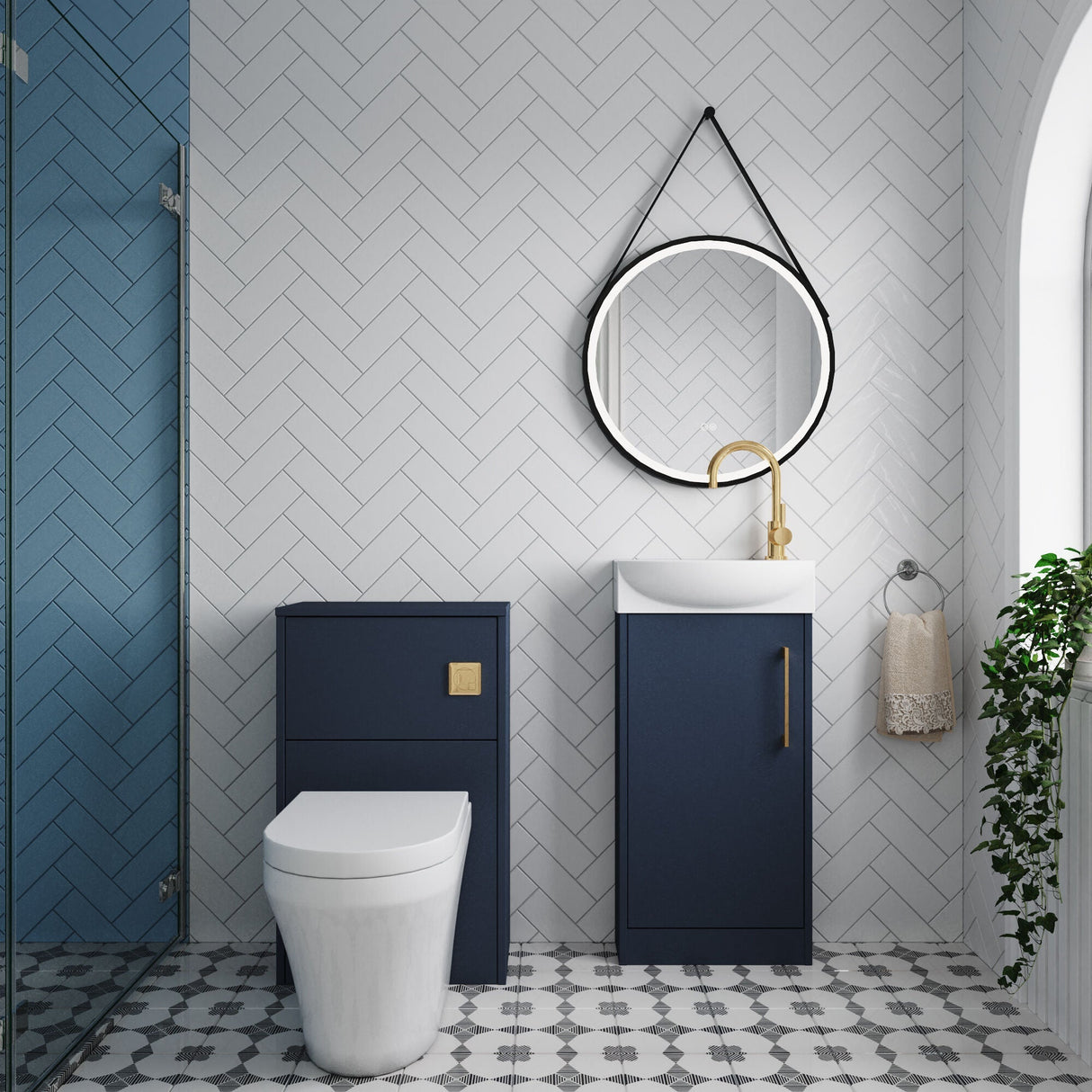 [BFZPW018] Winshill Floor Standing Cloakroom Bundle, Vanity, WC Unit, Toilet & Tap - Lifestyle 1