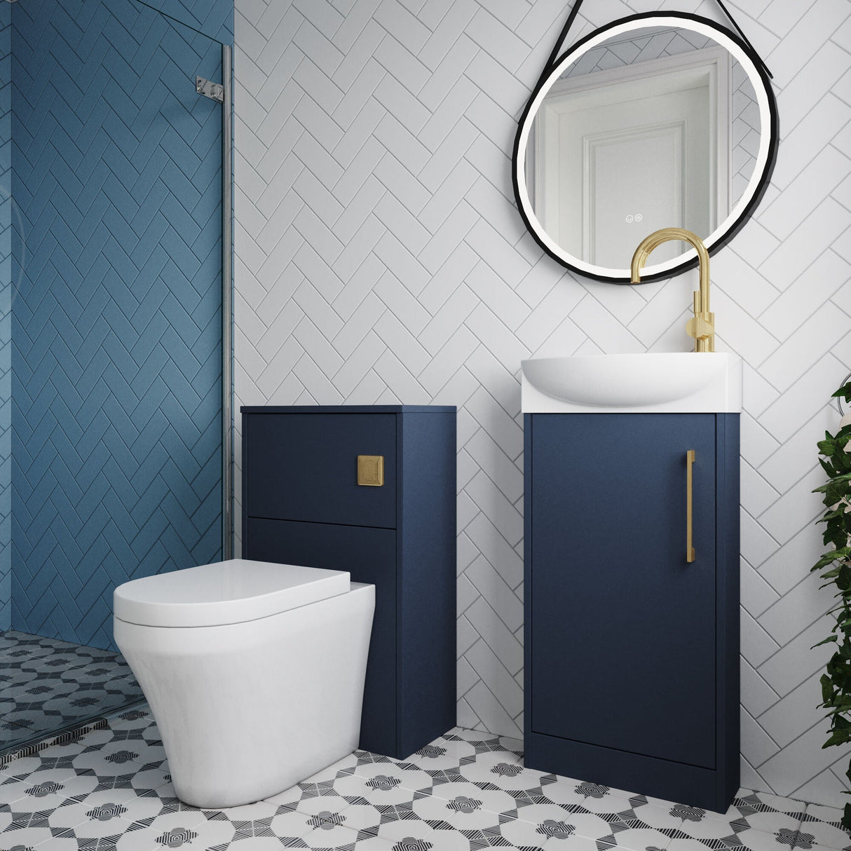 [BFZPW018] Winshill Floor Standing Cloakroom Bundle, Vanity, WC Unit, Toilet & Tap - Lifestyle 3