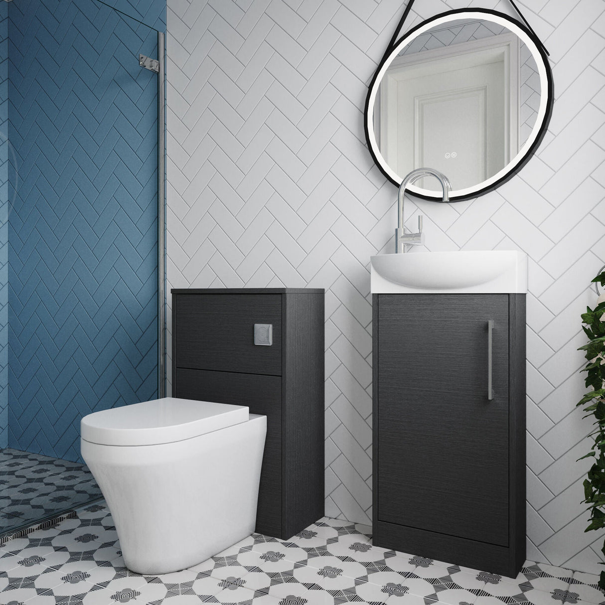 [BFZPW020] Winshill Floor Standing Cloakroom Bundle, Vanity, WC Unit, Toilet & Tap - Lifestyle 3