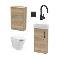 [BFZPW022] Winshill Floor Standing Cloakroom Bundle, Vanity, WC Unit, Toilet & Tap - Cutout