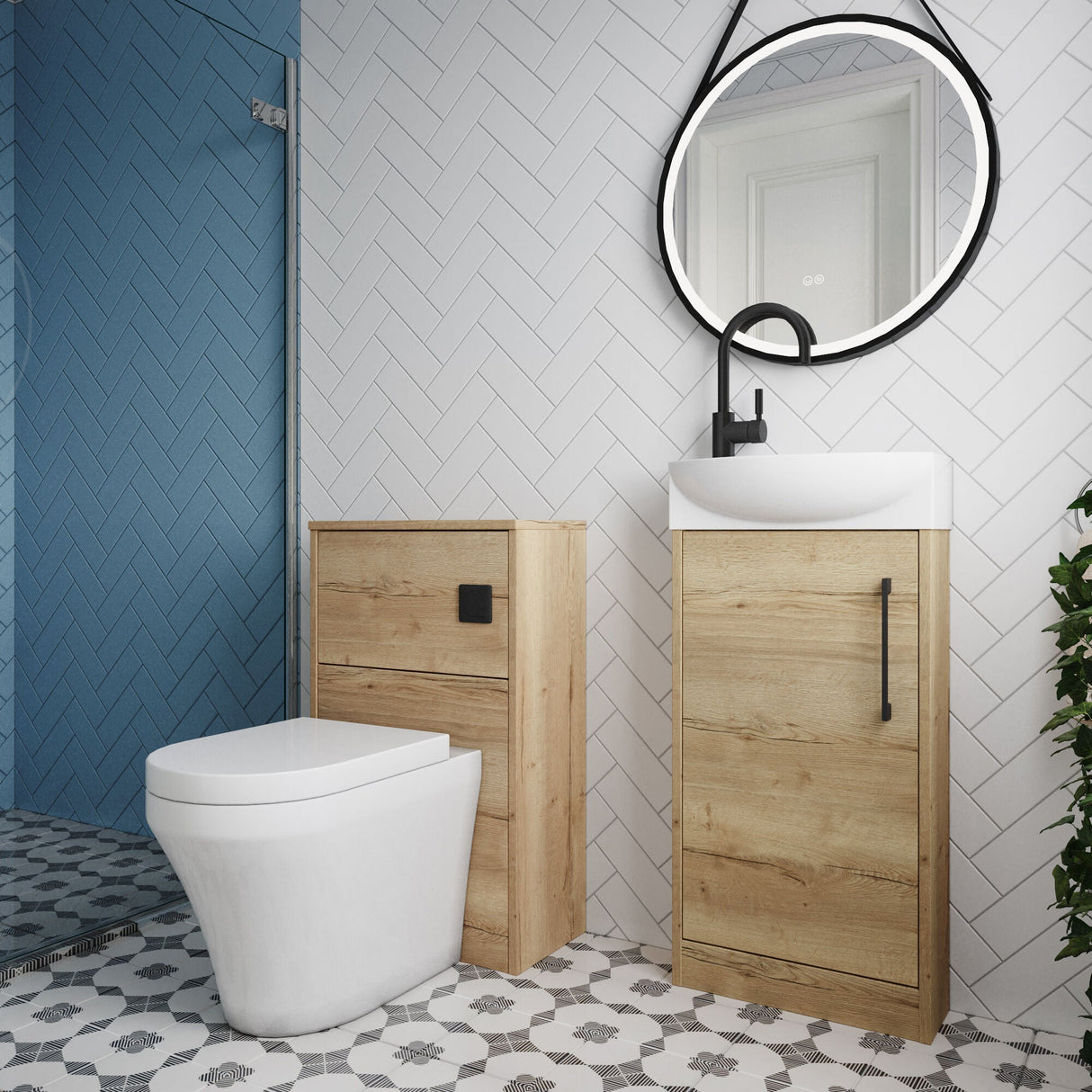 [BFZPW022] Winshill Floor Standing Cloakroom Bundle, Vanity, WC Unit, Toilet & Tap - Lifestyle 3
