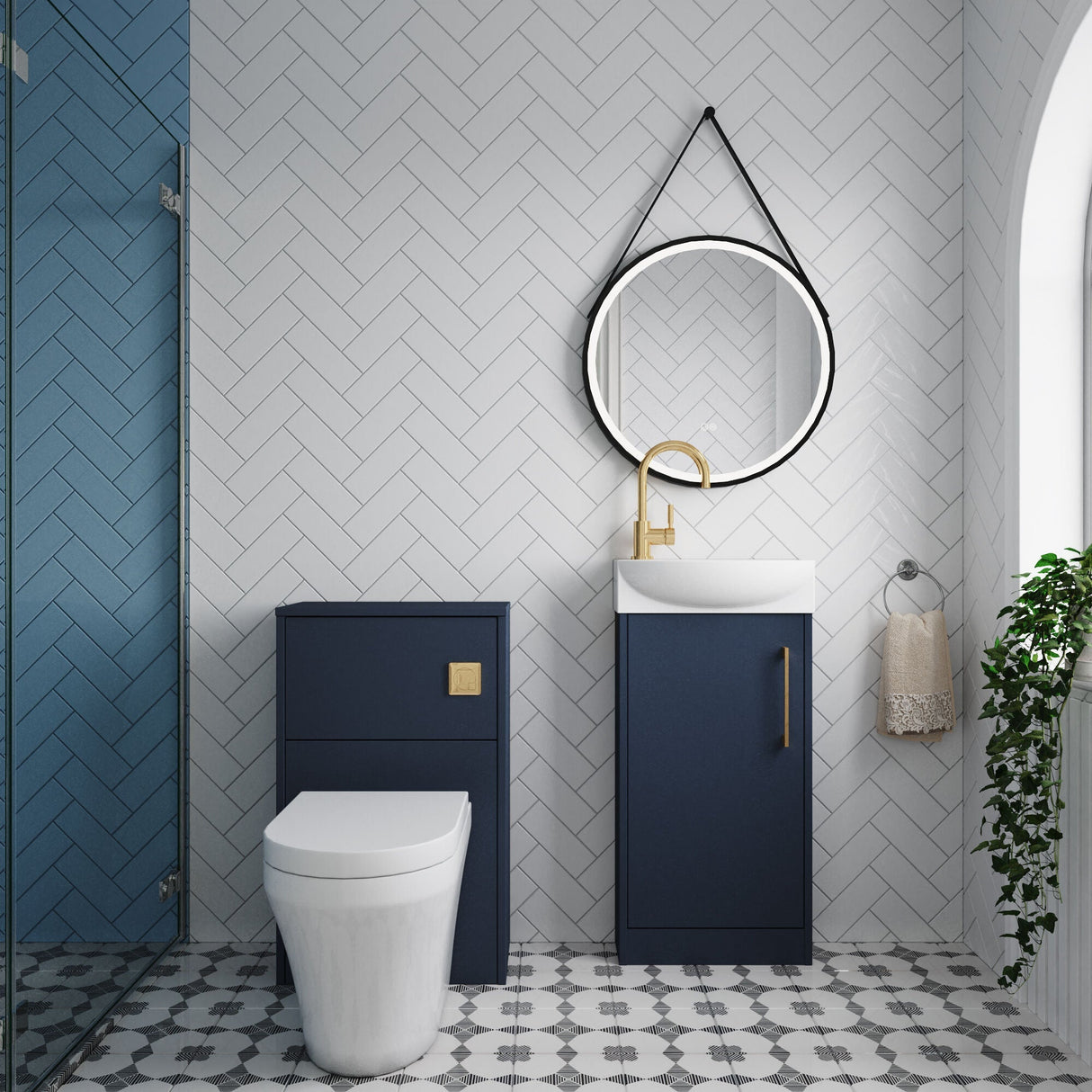 [BFZPW024] Winshill Floor Standing Cloakroom Bundle, Vanity, WC Unit, Toilet & Tap - Lifestyle 1