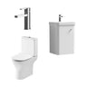[BFZRC001] Flashbrook Wall Hung Cloakroom Set, Vanity Basin Unit, Toilet & Mono Basin Mixer Tap - Cutout