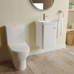 [BFZRC001] Flashbrook Wall Hung Cloakroom Set, Vanity Basin Unit, Toilet & Mono Basin Mixer Tap - Lifestyle 3