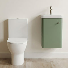 [BFZRC003] Flashbrook Wall Hung Cloakroom Set, Vanity Basin Unit, Toilet & Mono Basin Mixer Tap - Silo