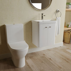 [BFZRC004] Flashbrook Wall Hung Cloakroom Set, Vanity Basin Unit, Toilet & Mono Basin Mixer Tap - Lifestyle 3