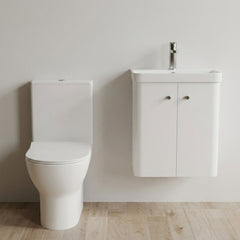 [BFZRC004] Flashbrook Wall Hung Cloakroom Set, Vanity Basin Unit, Toilet & Mono Basin Mixer Tap - Silo