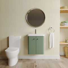 [BFZRC006] Flashbrook Wall Hung Cloakroom Set, Vanity Basin Unit, Toilet & Mono Basin Mixer Tap - Lifestyle 1