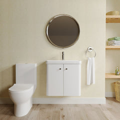 [BFZRC007] Flashbrook Wall Hung Cloakroom Set, Vanity Basin Unit, Toilet & Mono Basin Mixer Tap - Lifestyle 1