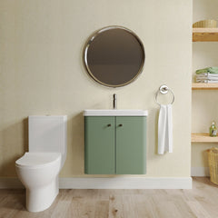 [BFZRC009] Flashbrook Wall Hung Cloakroom Set, Vanity Basin Unit, Toilet & Mono Basin Mixer Tap - Lifestyle 1