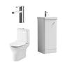 [BFZRC010] Flashbrook Floor Standing Cloakroom Set, Vanity Basin Unit, Toilet & Mini Mono Basin Mixer Tap - Cutout