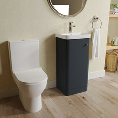 [BFZRC011] Flashbrook Floor Standing Cloakroom Set, Vanity Basin Unit, Toilet & Mini Mono Basin Mixer Tap - Lifestyle 3
