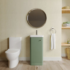 [BFZRC012] Flashbrook Floor Standing Cloakroom Set, Vanity Basin Unit, Toilet & Mini Mono Basin Mixer Tap - Lifestyle 1