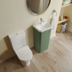 [BFZRC012] Flashbrook Floor Standing Cloakroom Set, Vanity Basin Unit, Toilet & Mini Mono Basin Mixer Tap - Lifestyle 2