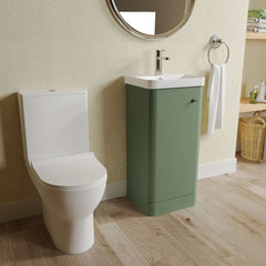 [BFZRC012] Flashbrook Floor Standing Cloakroom Set, Vanity Basin Unit, Toilet & Mini Mono Basin Mixer Tap - Lifestyle 3