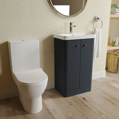 [BFZRC014] Flashbrook Floor Standing Cloakroom Set, Vanity Basin Unit, Toilet & Mini Mono Basin Mixer Tap - Lifestyle 3