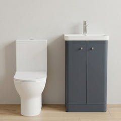 [BFZRC014] Flashbrook Floor Standing Cloakroom Set, Vanity Basin Unit, Toilet & Mini Mono Basin Mixer Tap - Silo