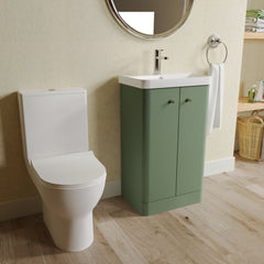 [BFZRC015] Flashbrook Floor Standing Cloakroom Set, Vanity Basin Unit, Toilet & Mini Mono Basin Mixer Tap - Lifestyle 3