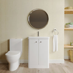 [BFZRC016] Flashbrook Floor Standing Cloakroom Set, Vanity Basin Unit, Toilet & Mini Mono Basin Mixer Tap - Lifestyle 1