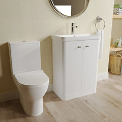 [BFZRC016] Flashbrook Floor Standing Cloakroom Set, Vanity Basin Unit, Toilet & Mini Mono Basin Mixer Tap - Lifestyle 3