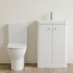 [BFZRC016] Flashbrook Floor Standing Cloakroom Set, Vanity Basin Unit, Toilet & Mini Mono Basin Mixer Tap - Silo