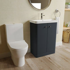 [BFZRC017] Flashbrook Floor Standing Cloakroom Set, Vanity Basin Unit, Toilet & Mini Mono Basin Mixer Tap - Lifestyle 3