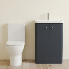 [BFZRC017] Flashbrook Floor Standing Cloakroom Set, Vanity Basin Unit, Toilet & Mini Mono Basin Mixer Tap - Silo
