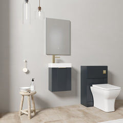 [BFZRE003] Belvide Wall Hung Cloakroom Suite, Vanity Basin Unit, Toilet & Tap - Lifestyle 3