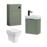 [BFZRE005] Belvide Wall Hung Cloakroom Suite, Vanity Basin Unit, Toilet & Tap - Cutout