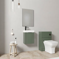[BFZRE005] Belvide Wall Hung Cloakroom Suite, Vanity Basin Unit, Toilet & Tap - Lifestyle 3