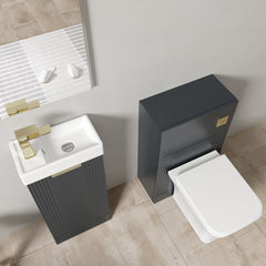 [BFZRE008] Belvide Floor Standing Cloakroom Suite, Vanity Basin Unit, WC Unit, Toilet & Tap - Lifestyle 2