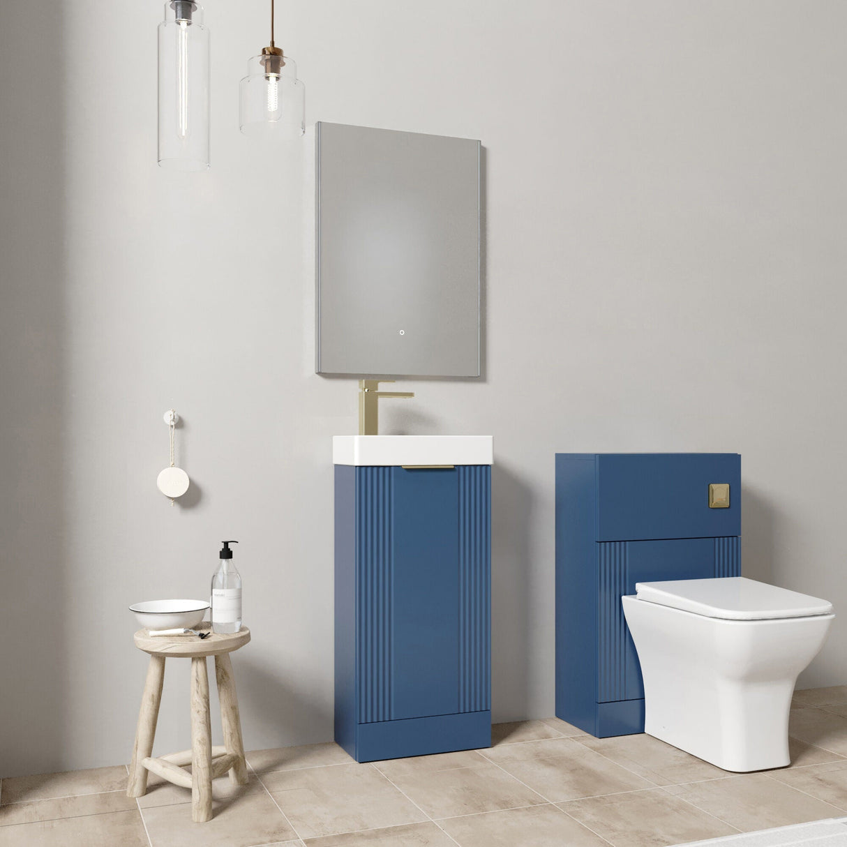 [BFZRE009] Belvide Floor Standing Cloakroom Suite, Vanity Basin Unit, WC Unit, Toilet & Tap - Lifestyle 3
