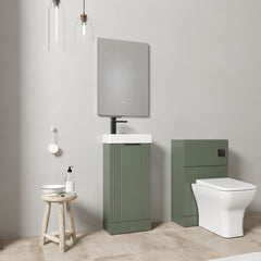 [BFZRE010] Belvide Floor Standing Cloakroom Suite, Vanity Basin Unit, WC Unit, Toilet & Tap - Lifestyle 3